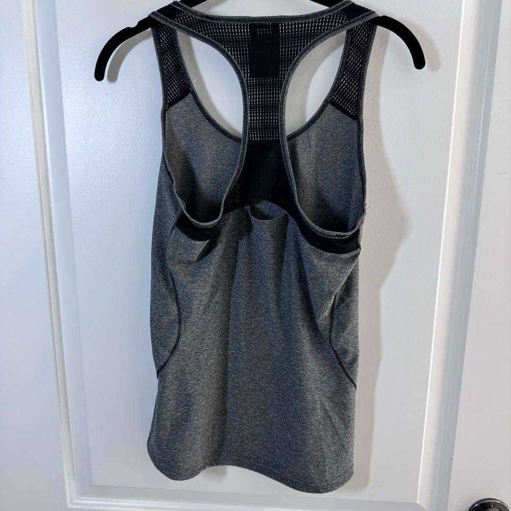 adidas Gray Racerback Tank Top - Picture 2 of 4